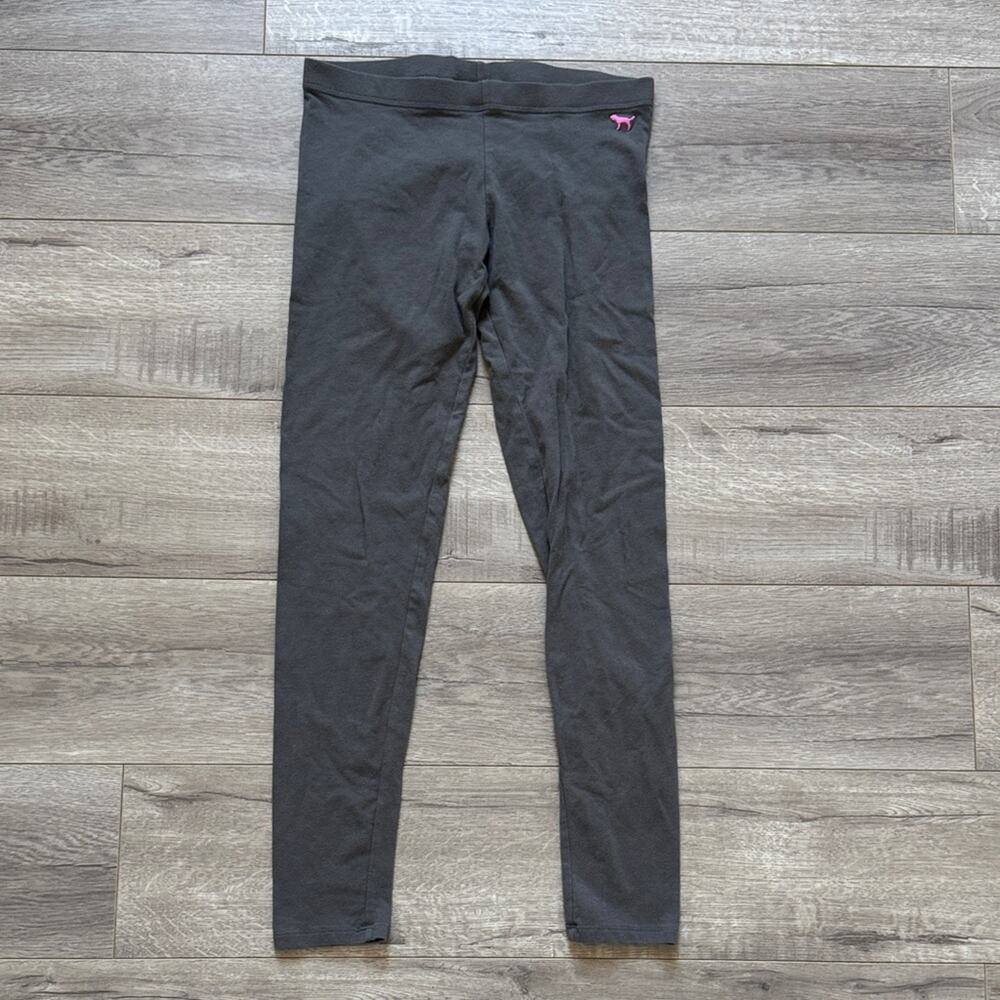 PINK Victoria’s Secret Y2K Gray Leggings Cotton Size Small